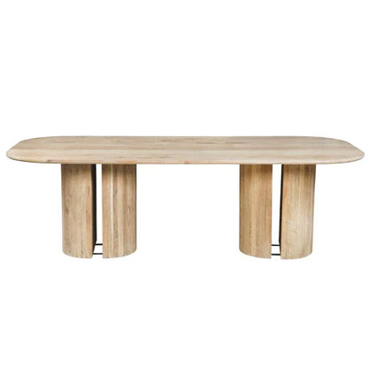 Table sur pied moderne de style côtier naturel