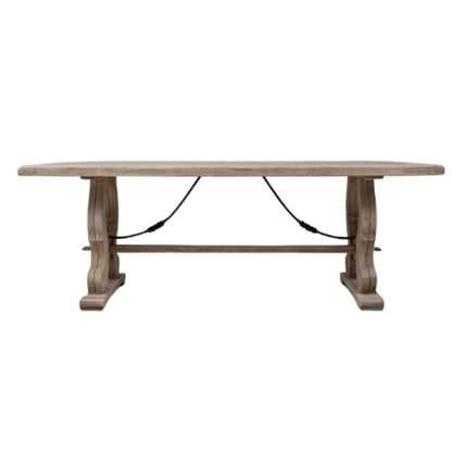 Table de salle à manger à tréteaux de style lyre, style français, vers 1920