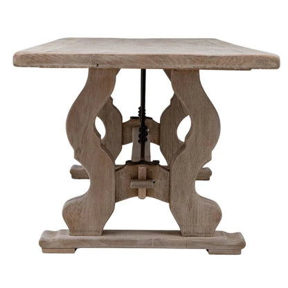 Table de salle à manger à tréteaux de style lyre, style français, vers 1920