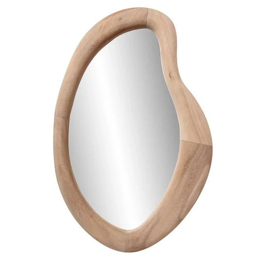 Miroir à cadre en bois organique