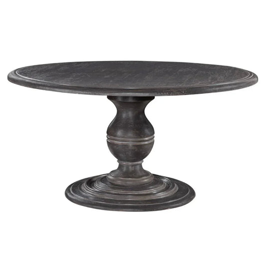 Table de salle à manger ronde noire Frangelica