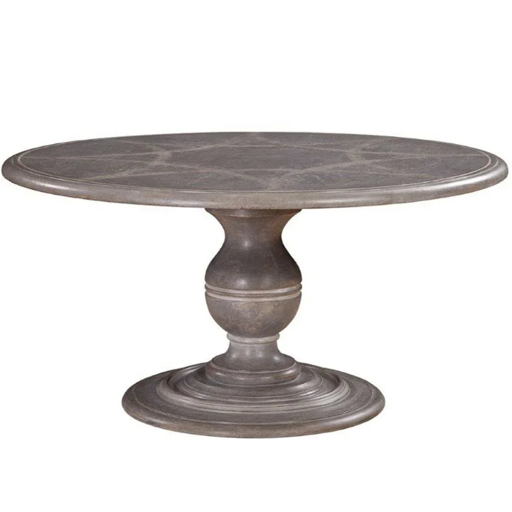 Table à piédestal à motif de volutes