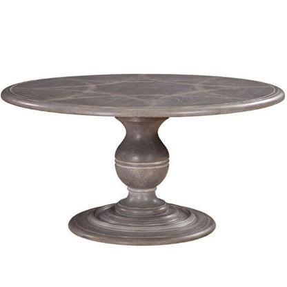 Table à piédestal à motif de volutes