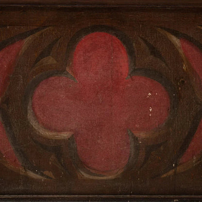 Petit cabinet néo-gothique à motifs de trèfle à quatre feuilles, vers 1900