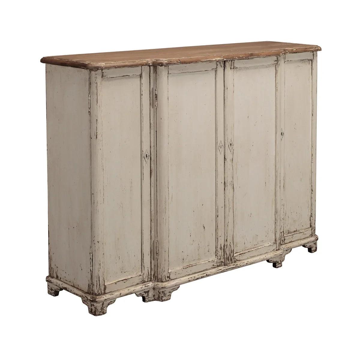 Buffet rustique blanc antique de ferme