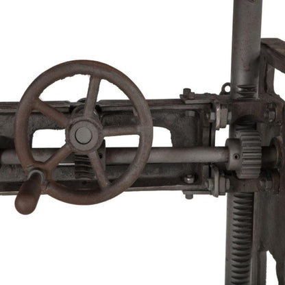 Bureau en bois et en fonte de style industriel