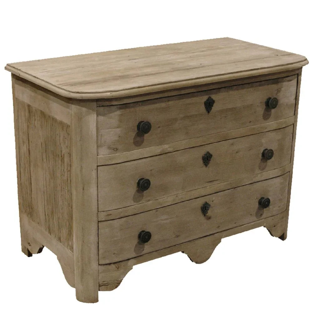 Commode à trois tiroirs en bois recyclé