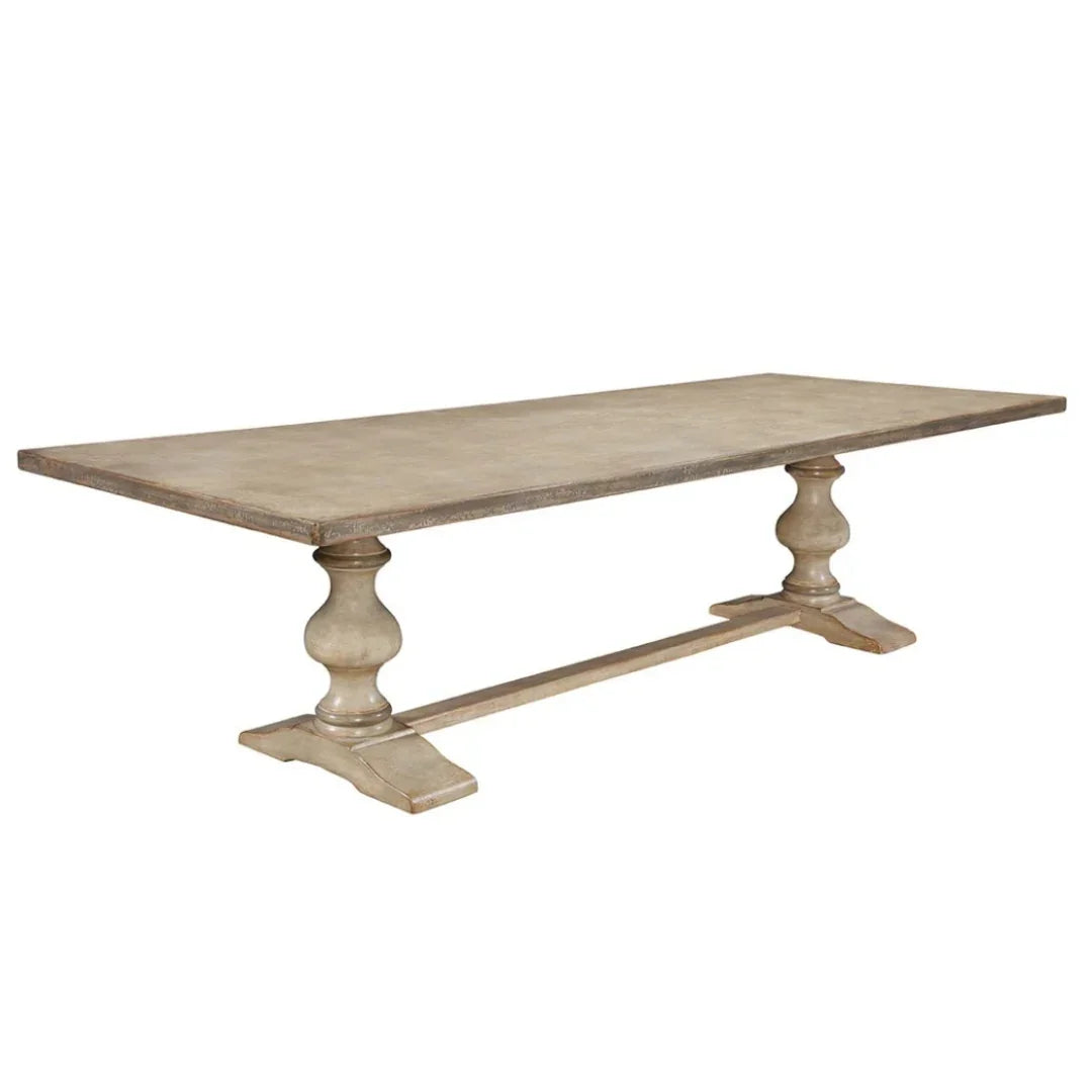 Table de salle à manger rustique provençale couleur crème