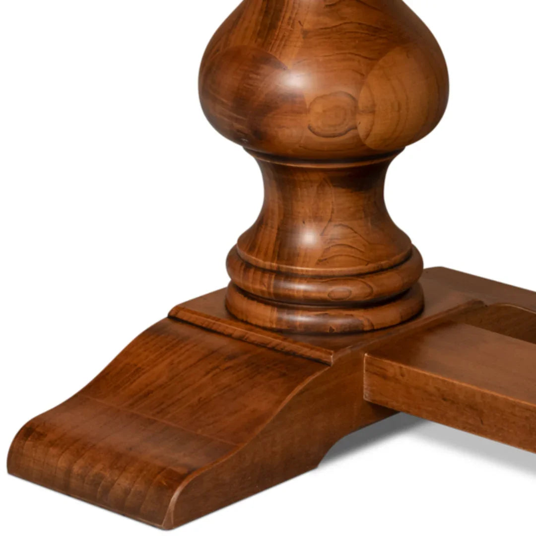 Table à piédestal de style campagnard français Antica