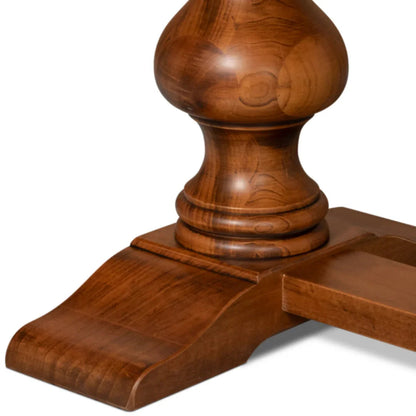 Table à piédestal de style campagnard français Antica