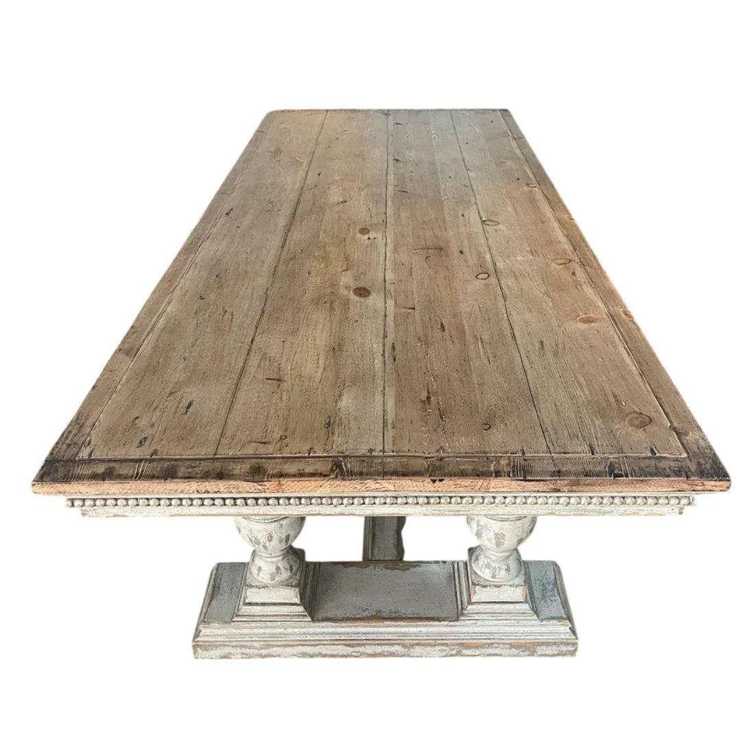 Table de salle à manger de style ferme en bois Crown Plank