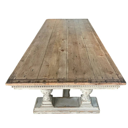 Table de salle à manger de style ferme en bois Crown Plank
