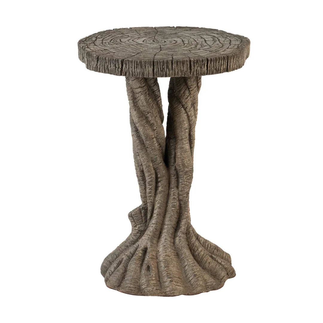 Table d'appoint rustique inspirée des arbres
