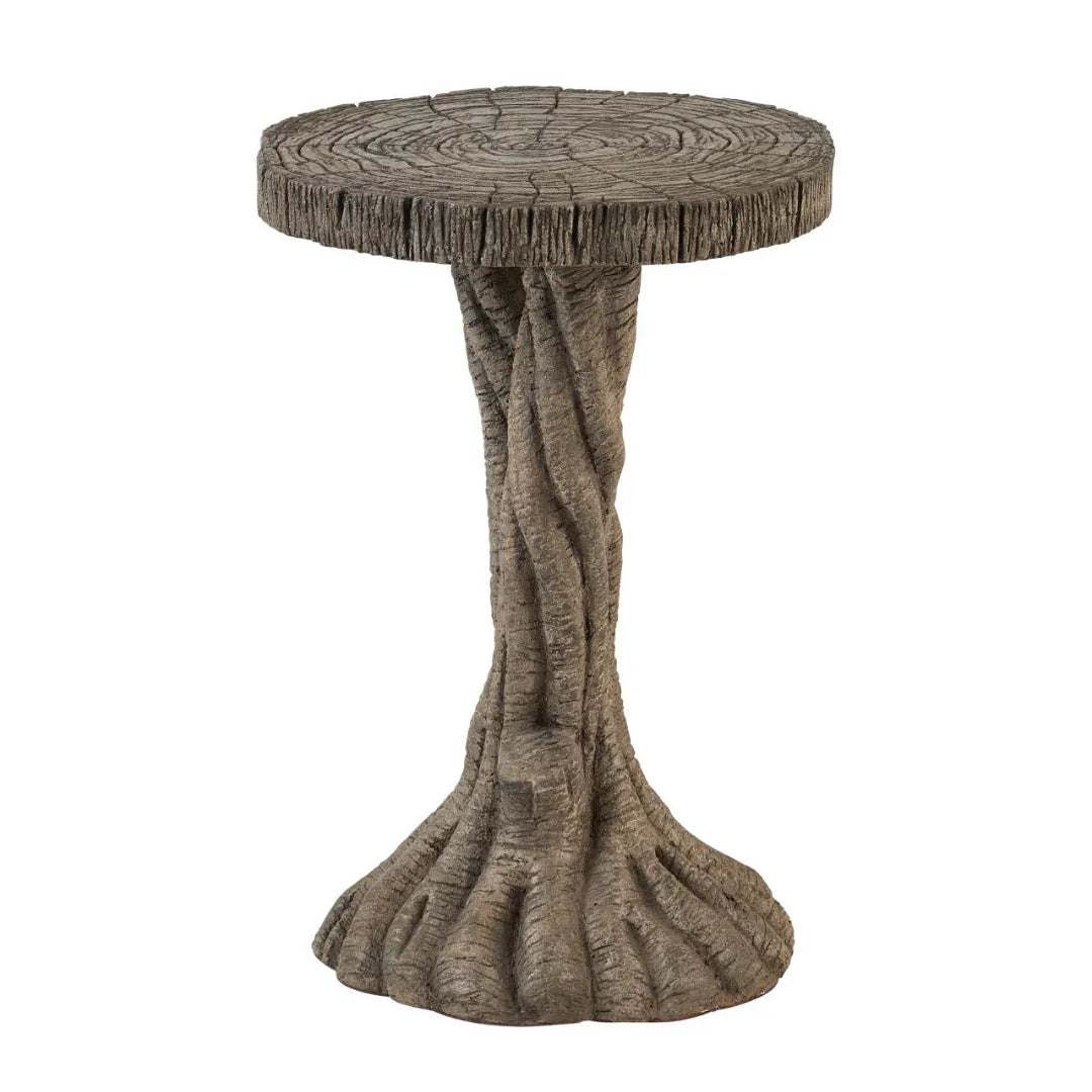 Table d'appoint rustique inspirée des arbres