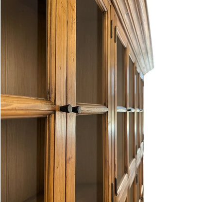 Armoire rustique à grande porte vitrée