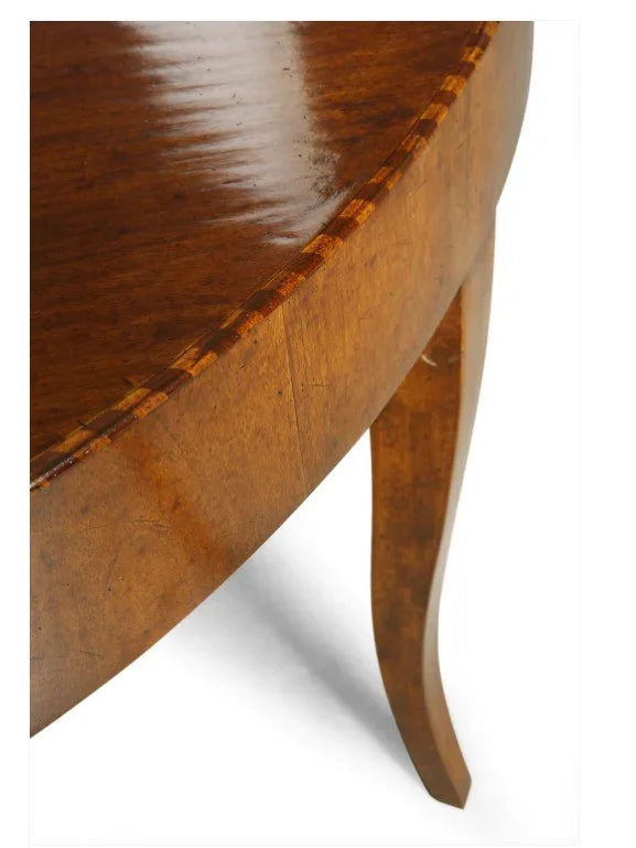 Table de salle à manger extensible ovale de luxe à pieds fuselés