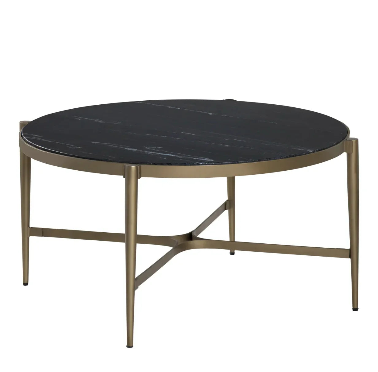 Table basse contemporaine en marbre noir