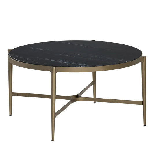 Table basse contemporaine en marbre noir