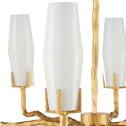 Lustre sculptural en verre à griffes