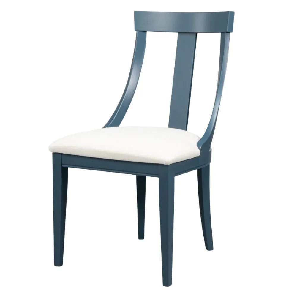 Chaises de salle à manger inclinées bleu ardoise - Lot de 2