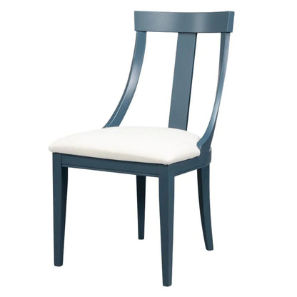 Chaises de salle à manger inclinées bleu ardoise - Lot de 2