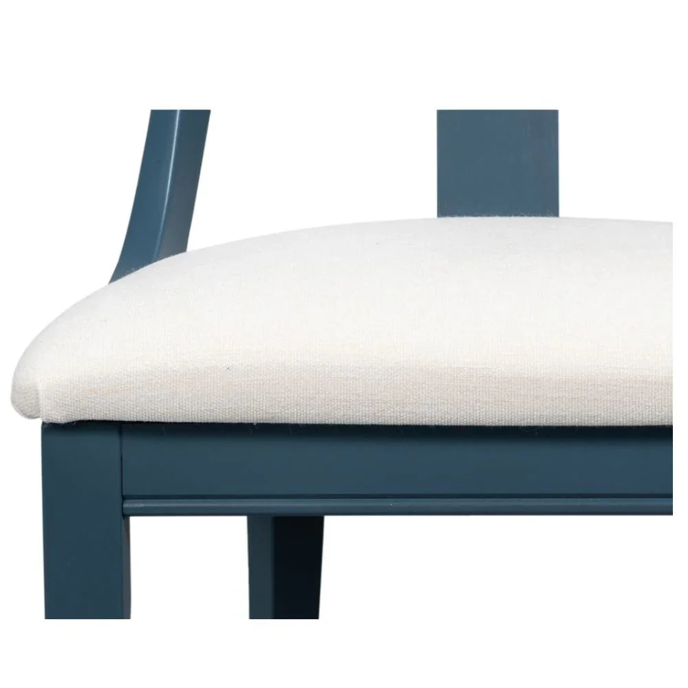 Chaises de salle à manger inclinées bleu ardoise - Lot de 2