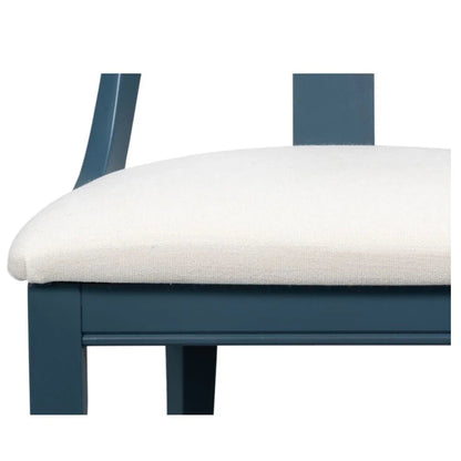 Chaises de salle à manger inclinées bleu ardoise - Lot de 2