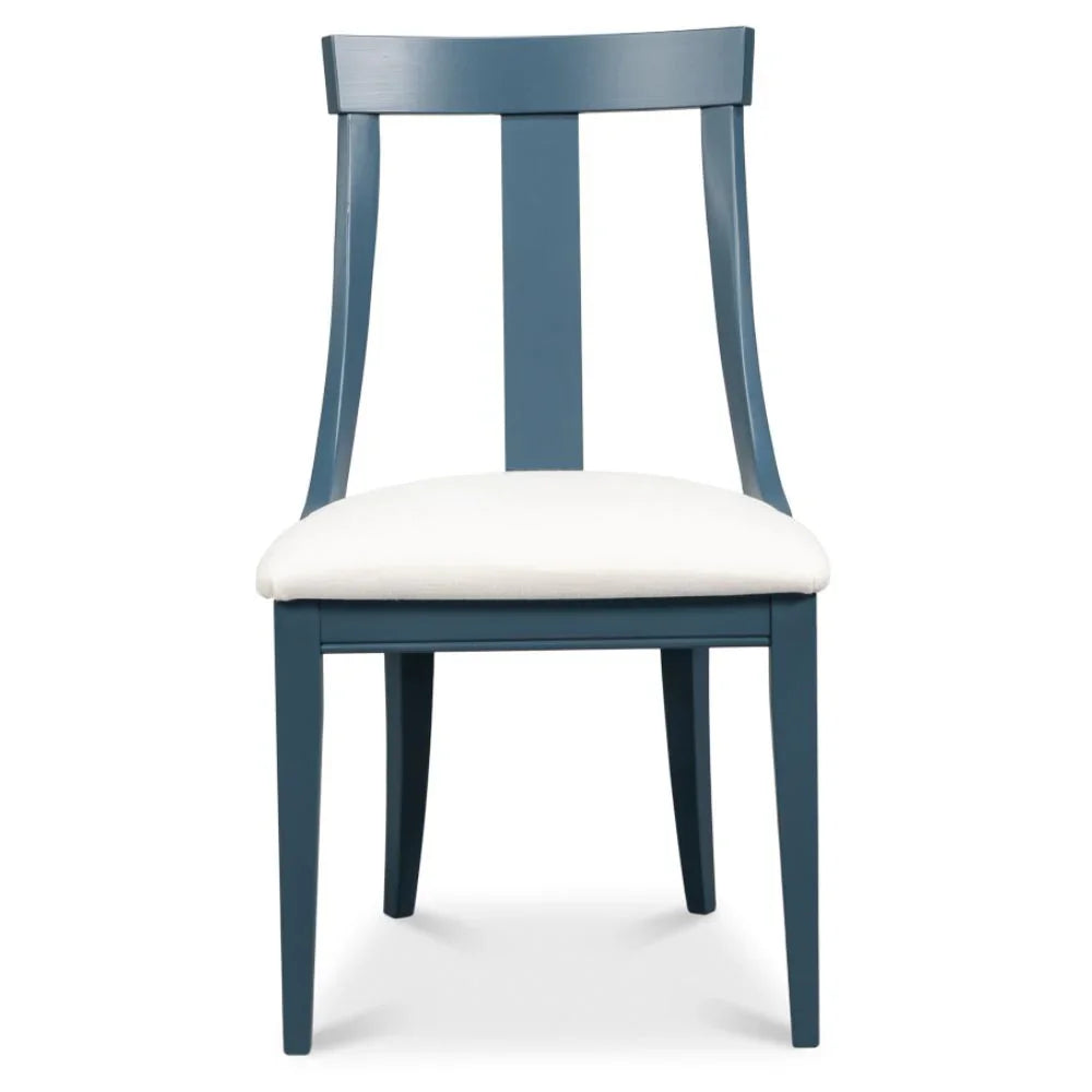 Chaises de salle à manger inclinées bleu ardoise - Lot de 2