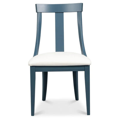 Chaises de salle à manger inclinées bleu ardoise - Lot de 2