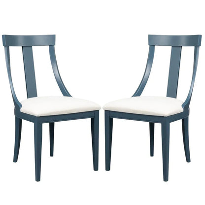 Chaises de salle à manger inclinées bleu ardoise - Lot de 2