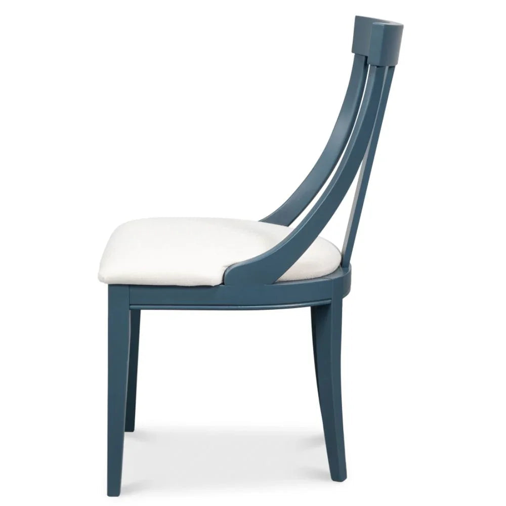 Chaises de salle à manger inclinées bleu ardoise - Lot de 2