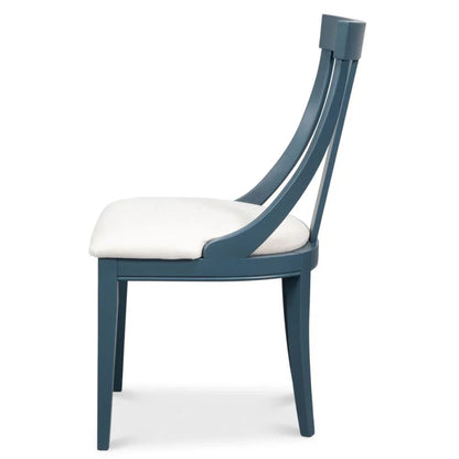 Chaises de salle à manger inclinées bleu ardoise - Lot de 2