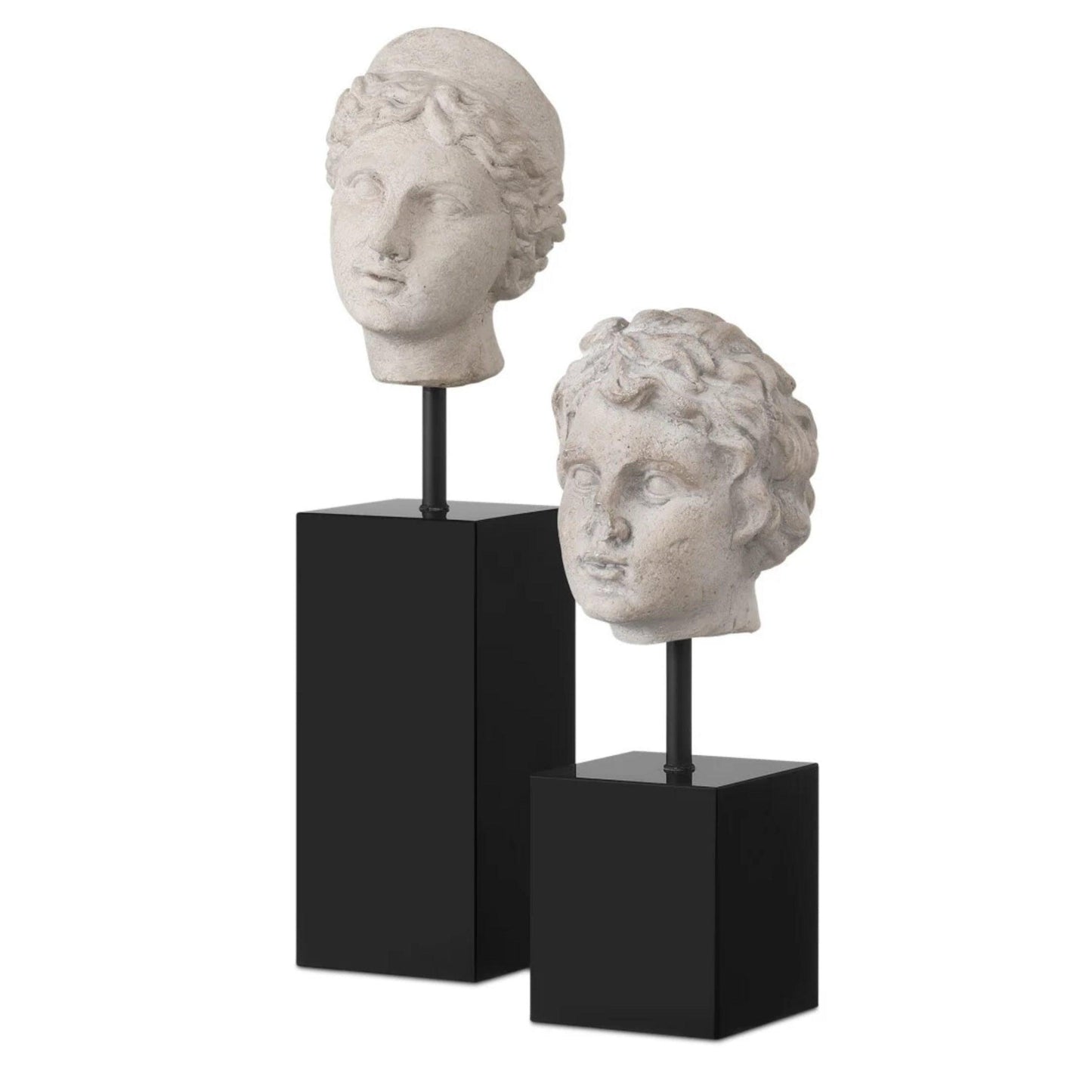 Têtes sculptées de Vénus - Lot de 2