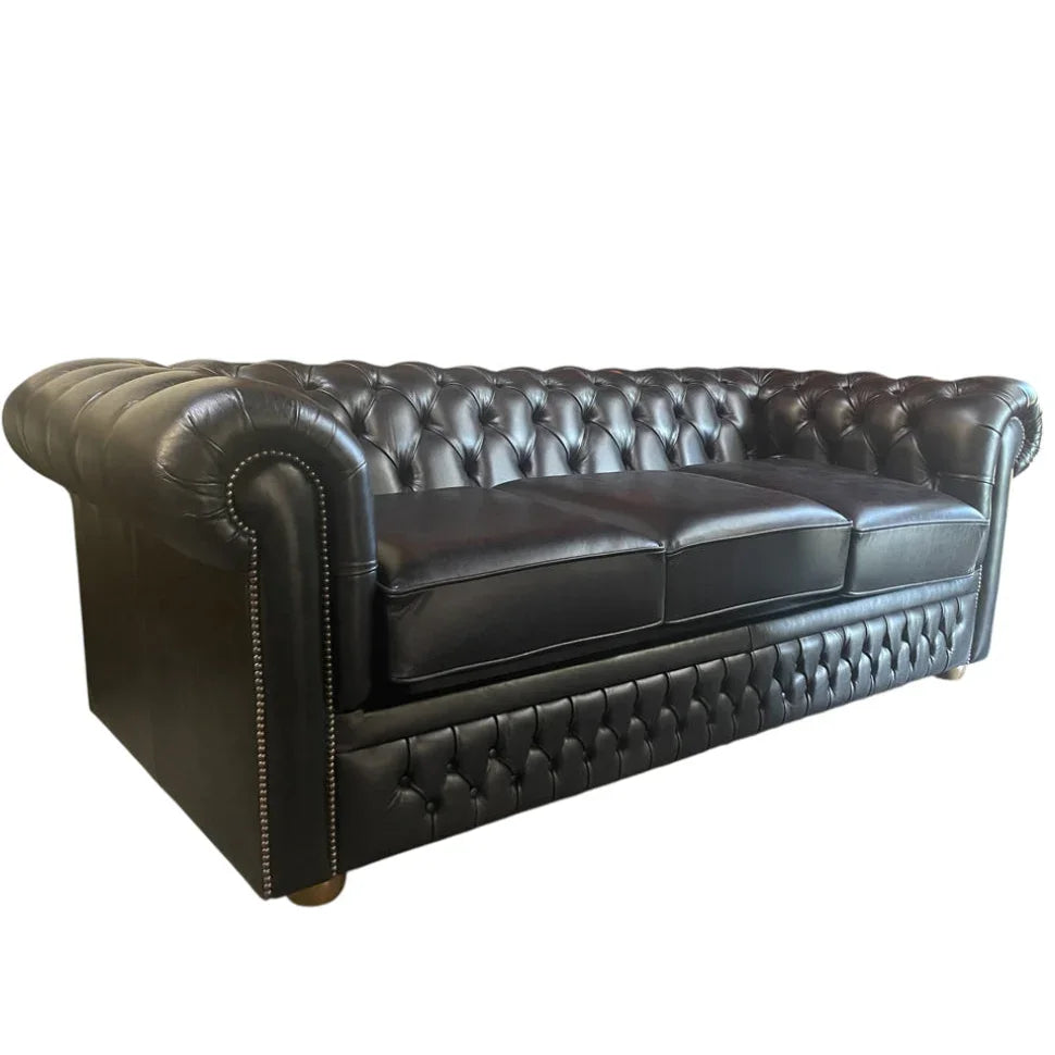 Canapé-lit Chesterfield en cuir clouté Elite