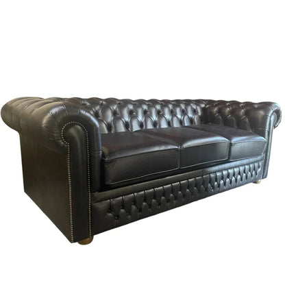 Canapé-lit Chesterfield en cuir clouté Elite