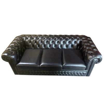 Canapé-lit Chesterfield en cuir clouté Elite