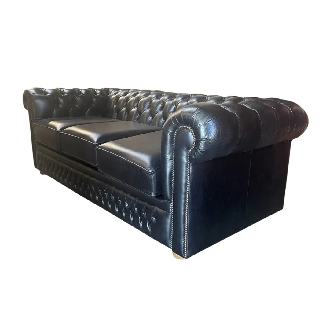 Canapé-lit Chesterfield en cuir clouté Elite