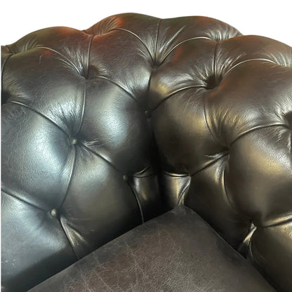 Canapé-lit Chesterfield en cuir clouté Elite