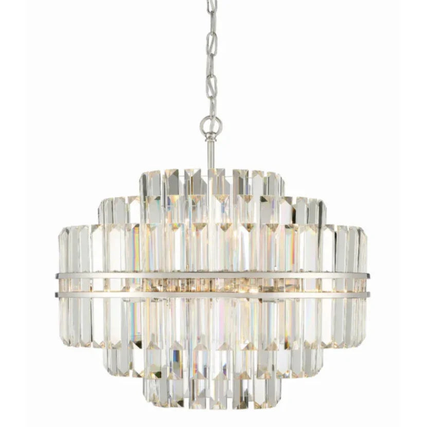 Lustre en cristal à plusieurs niveaux Contempo