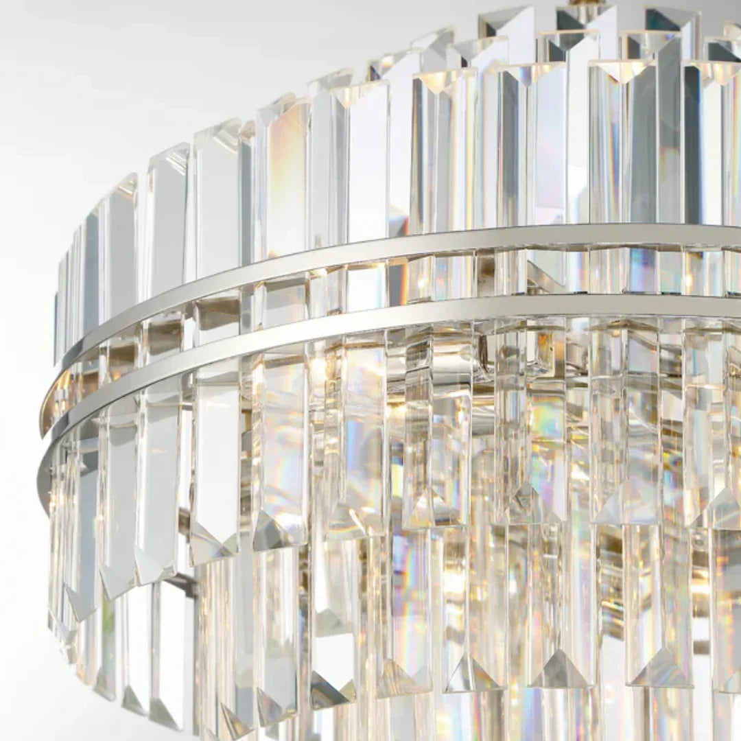 Lustre en cristal à plusieurs niveaux Contempo