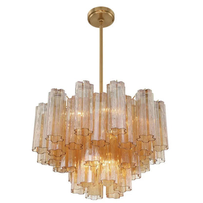 Lustre à étages en verre Tronchi