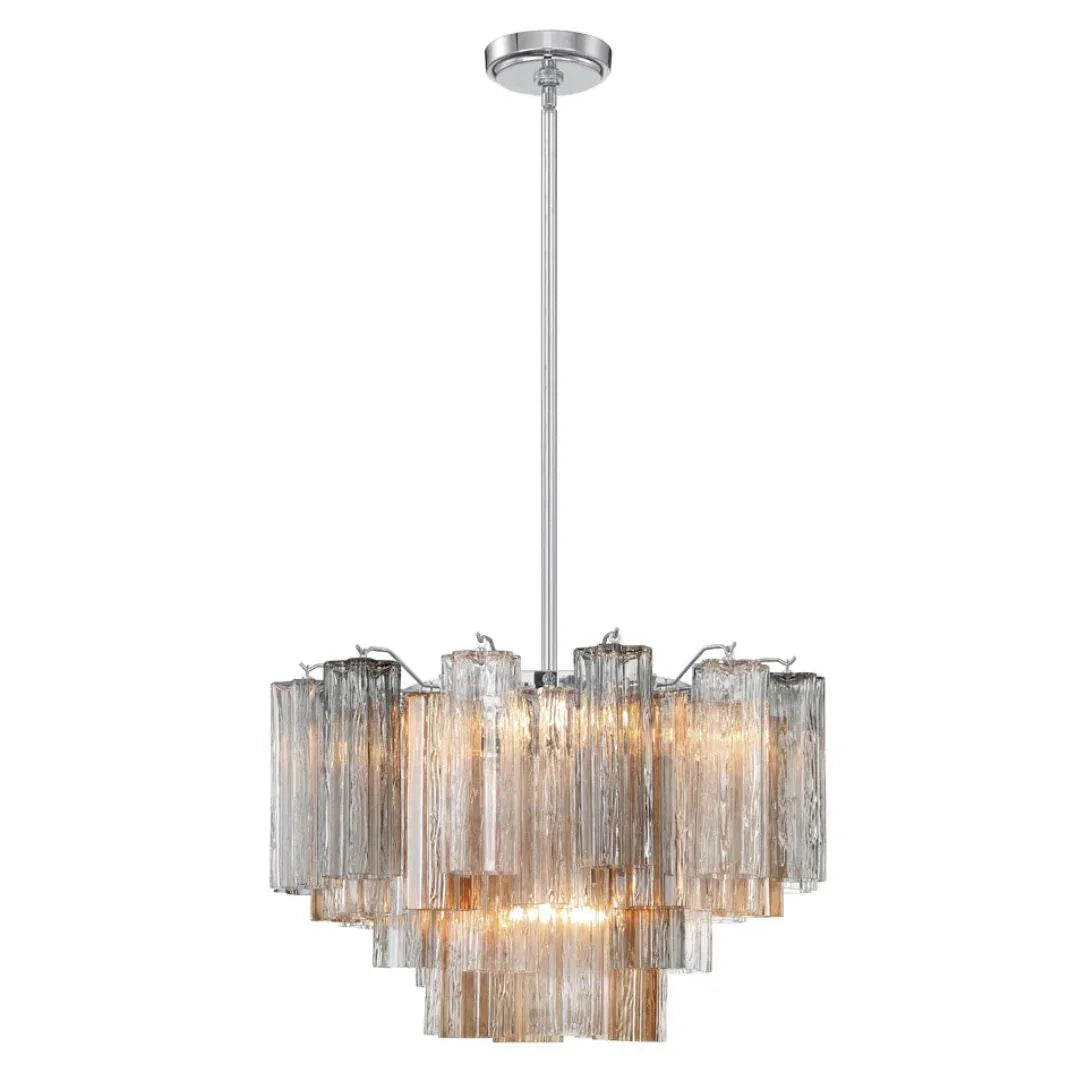 Lustre à étages en verre Tronchi