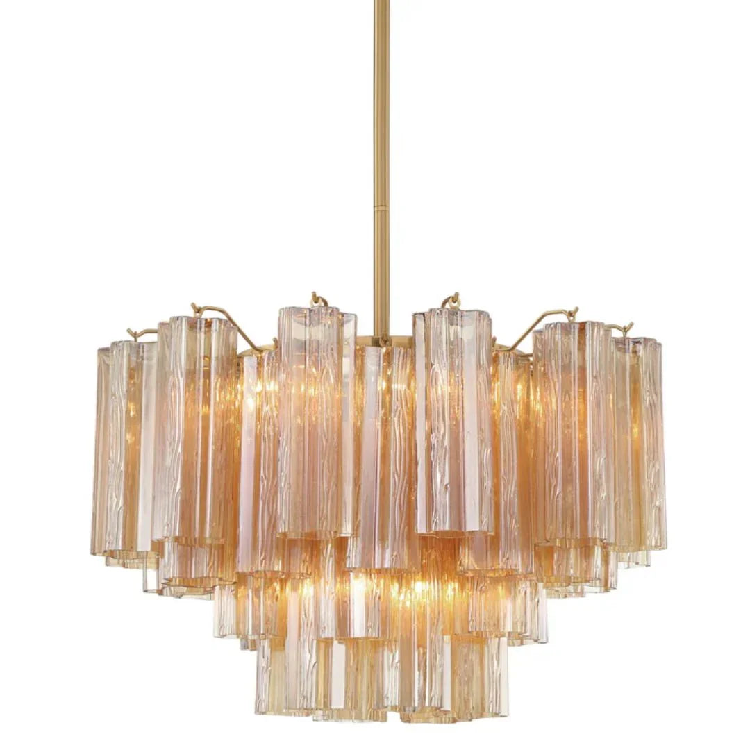 Lustre à étages en verre Tronchi