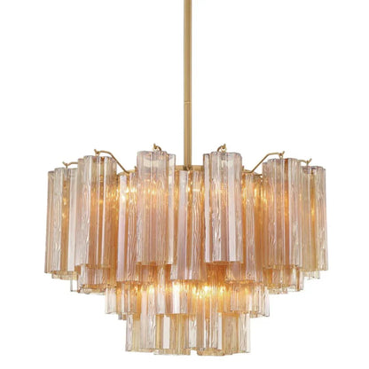 Lustre à étages en verre Tronchi