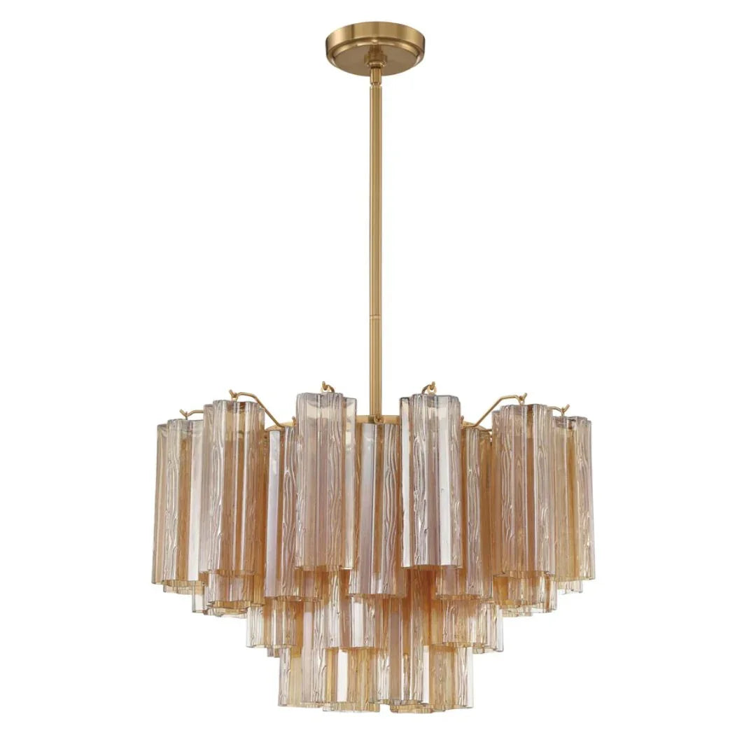 Lustre à étages en verre Tronchi