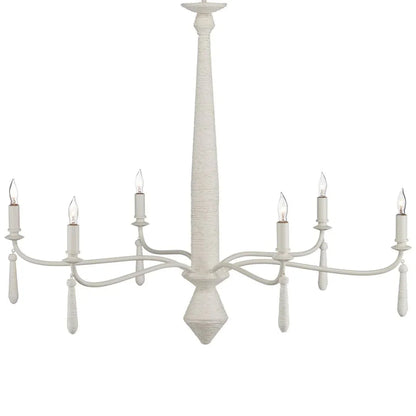 Lustre élégant en ficelle blanche française