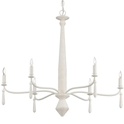 Lustre élégant en ficelle blanche française