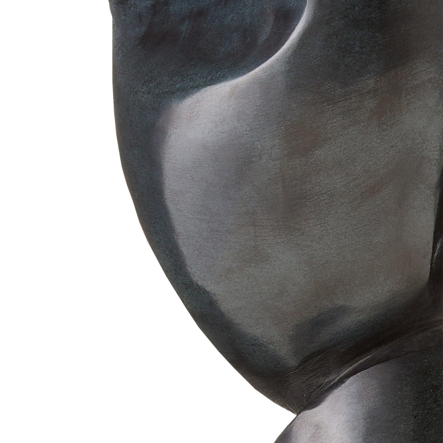 Sculpture abstraite dynamique en marbre noir