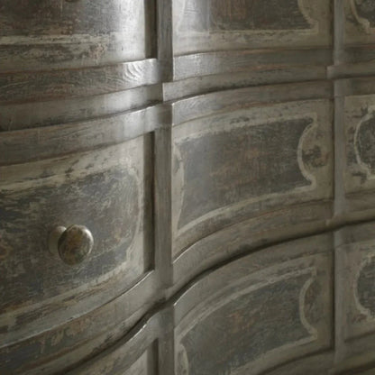 Commode à tiroirs incurvée serpentine