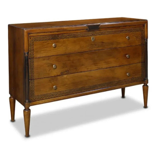 Commode italienne gravée à trois tiroirs